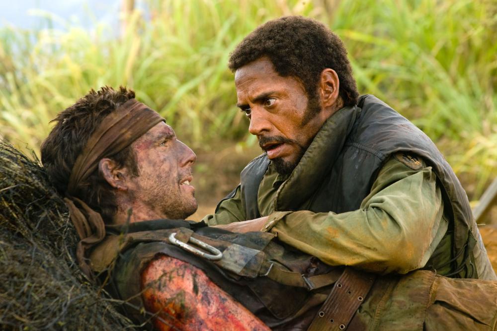 Ben Stiller and Robert Downey Jr. in "Tropic Thunder"