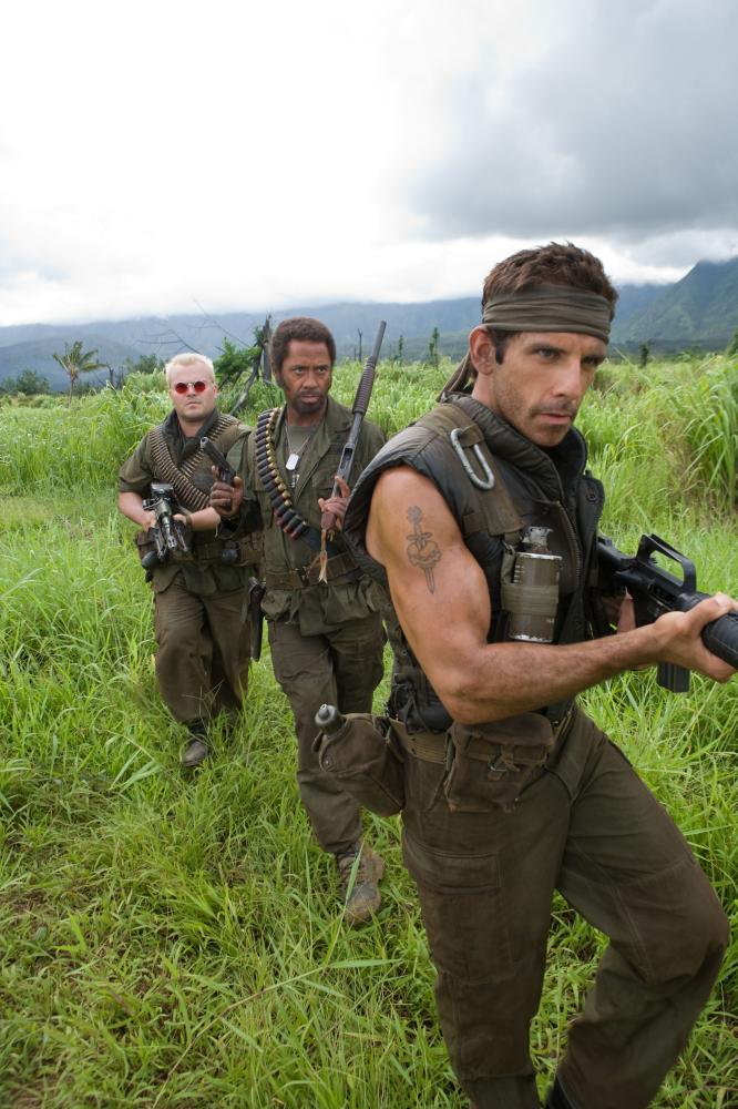 Ben Stiller, Robert Downey Jr. and Jack Black in "Tropic Thunder"