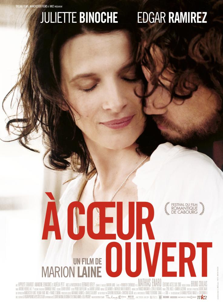 AN OPEN HEART, (aka A COEUR OUVERT), French poster art, from left: Juliette Binoche, Edgar Ramírez, 2012. ©MK2 Diffusion