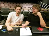 MAMA, from left: director Andres Muschietti, producer Guillermo del Toro, 2013. ph: George Kraychyk/©Universal Pictures