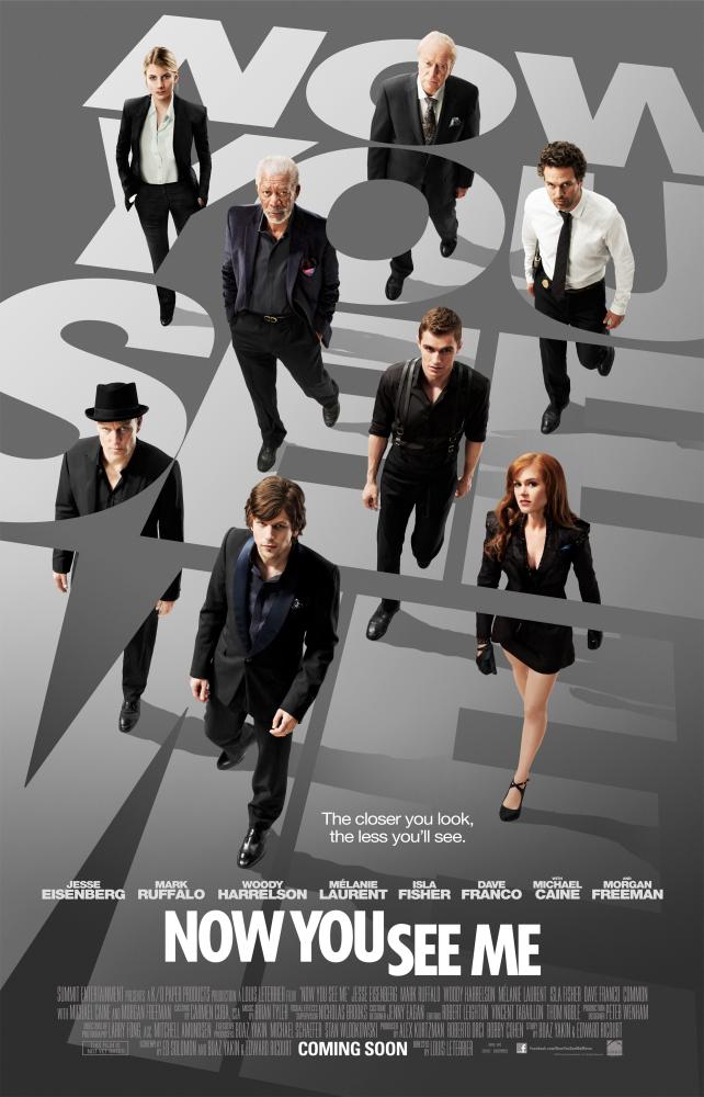 NOW YOU SEE ME, clockwise, from top left: Melanie Laurent, Michael Caine, Mark Ruffalo, Dave Franco, Isla Fisher, Jesse Eisenberg, Woody Harrelson, Morgan Freeman, 2013. ph: Barry Wetcher/©Summit Entertainment