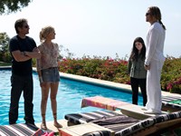 Californication, from left: David Duchovny, Maggie Grace, Madeleine Martin, Tim Minchin, 'The Abby', Season 6, Ep. #11, 03/31/2013, ©SHO