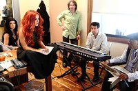 The Apprentice, Teresa Giudice (L), Aubrey O'Day (C), Arsenio Hall (R), 'Jingle All The Way Home', Celebrity Apprentice 4, Ep. #11, 04/29/2012, ©NBC