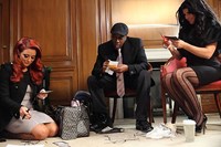 The Apprentice, Aubrey O'Day (L), Arsenio Hall (C), Teresa Giudice (R), 'Winning By A Nose', Celebrity Apprentice 4, Ep. #10, 04/22/2012, ©NBC