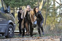 Nikita, Shane West (L), John Billingsley (C), Maggie Q (R), 'Brave New World', Season 3, Ep. #10, 02/08/2013, ©KSITE
