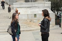 CSI: New York, Jenn Proske (L), Sela Ward (R), 'Crossroads', Season 8, Ep. #8, 11/18/2011, ©CBS