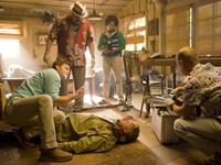 Dexter, Michael C Hall (L), David Zayas (C), Dana L Wilson (R), 'What's Eating Dexter Morgan?', Season 8, Ep. #3, 07/14/2013, ©SHO