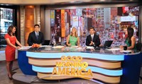 Good Morning America, from left: Ginger Zee, Josh Elliott, Lara Spencer, George Stephanopoulos, Bethenny Frankel, 'Season', ©ABC