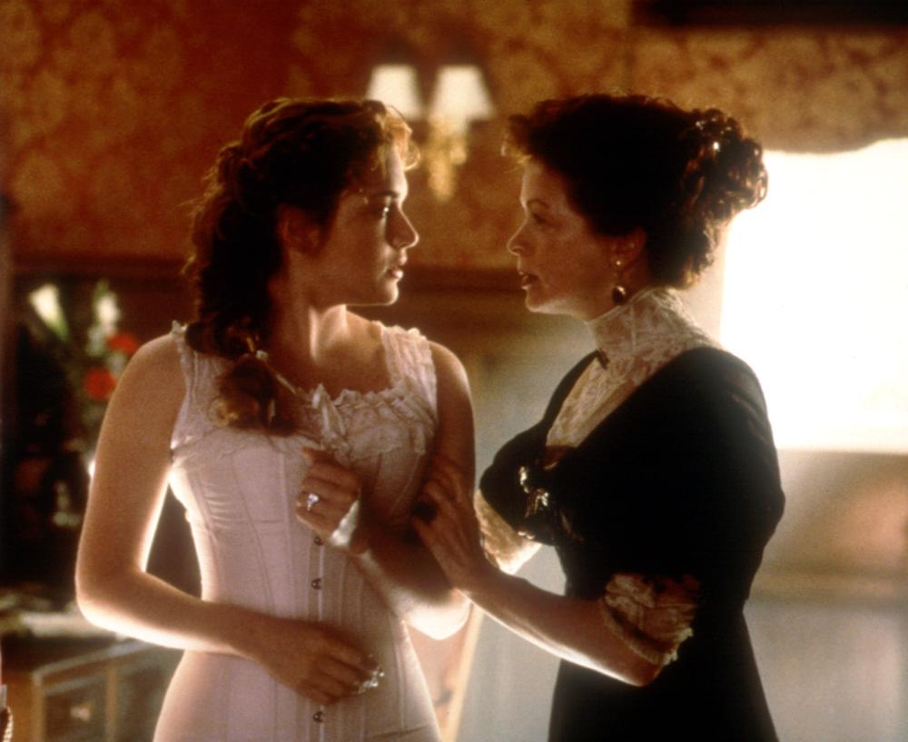TITANIC, Kate Winslet, Frances Fisher, 1997, underwear. TM and Copyright (c) 20th Century Fox Film Corp. All rights reserved..