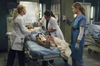 Grey's Anatomy, Jessica Capshaw (L), Sara Ramirez (C), Tessa Ferrer (R), 'Seal Our Fate', Season 10, Ep. #1, 09/26/2013, ©ABC