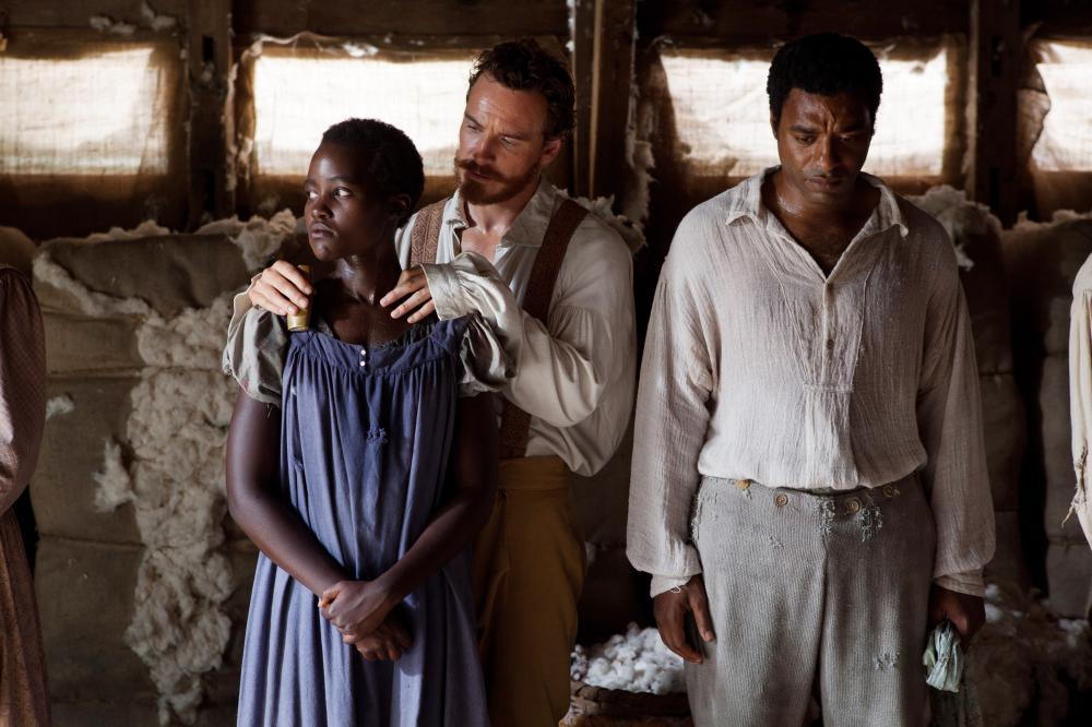 12 YEARS A SLAVE, from left: Lupita Nyong'o, Michael Fassbender, Chiwetel Ejiofor, 2013. ph: Francois Duhamel/TM and Copyright ©Fox Searchlight Pictures. All rights reserved.