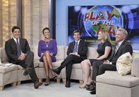 Good Morning America, from left: Josh Elliott, Robin Roberts, George Stephanopoulos, Sara Haines, Sam Champion, 'Season', ©ABC