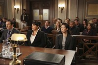 Grey's Anatomy, from left: Currie Graham, Sara Ramirez, Patrick Dempsey, James Pickens Jr., 'Sorry Seems to be the Hardest Word', Season 10, Ep. #9, 11/14/2013, ©ABC
