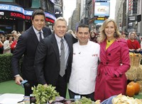 Good Morning America, from left: Josh Elliott, Sam Champion, Buddy Valastro, Lara Spencer, 'Season', ©ABC