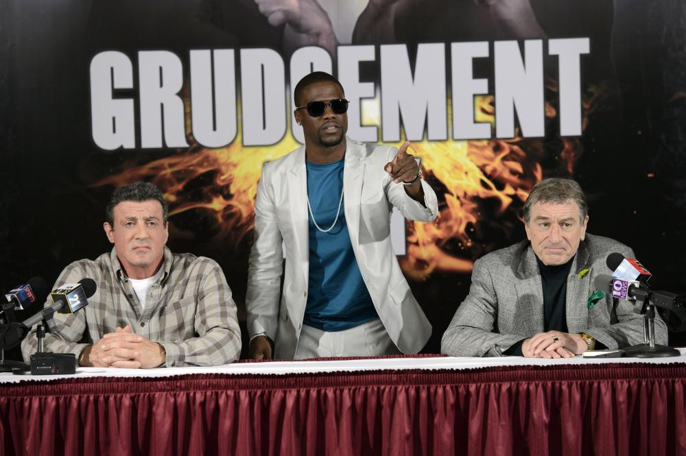 GRUDGE MATCH, from left: Sylvester Stallone, Kevin Hart, Robert De Niro, 2013. ph: Ben Rothstein/©Warner Bros.