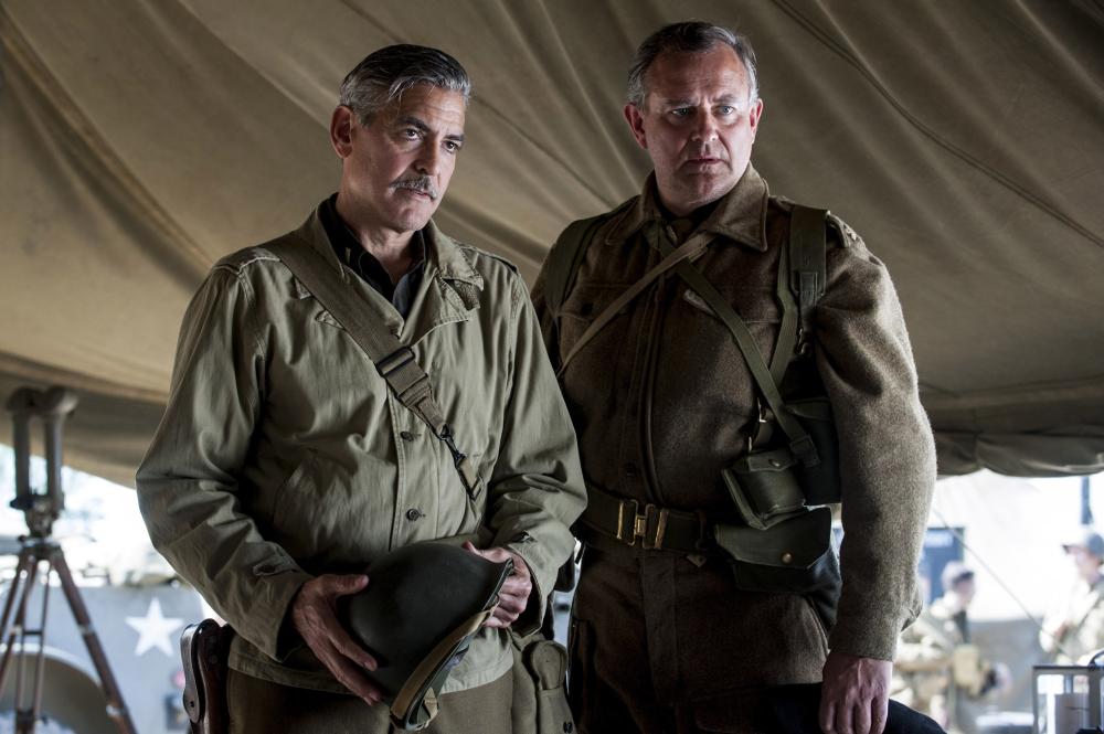 THE MONUMENTS MEN, from left: George Clooney, Hugh Bonneville, 2014. ph: Claudette Barius/©Sony Pictures