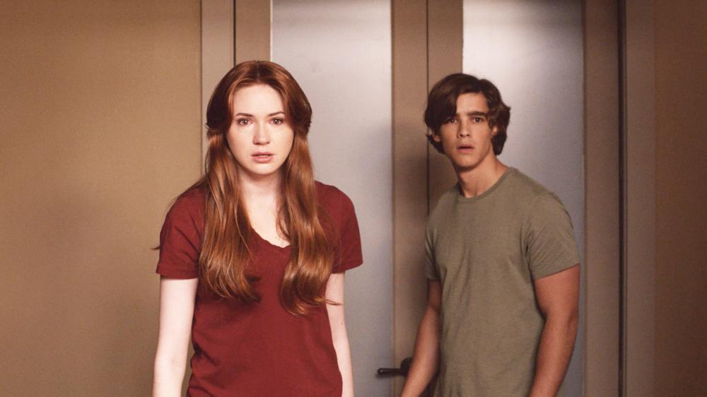 OCULUS, from left: Karen Gillan, Brenton Thwaites, 2013. ph: John Estes/©Relativity Media