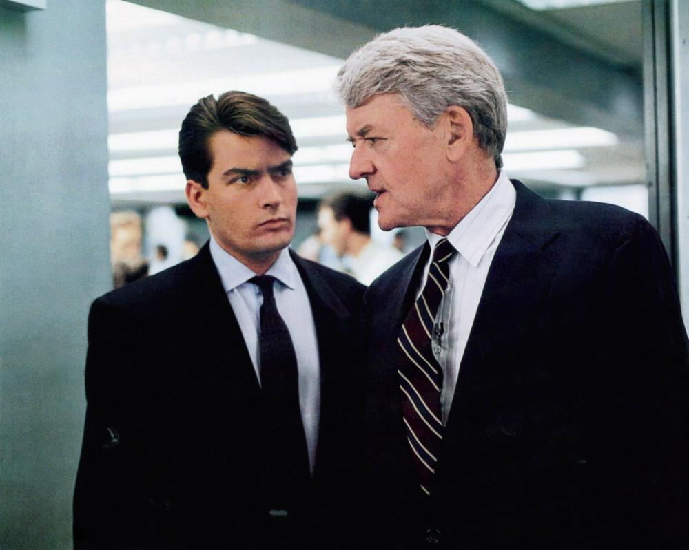 WALL STREET, from left, Charlie Sheen, Hal Holbrook, 1987, TM & Copyright ©20th Century Fox Film Corp.