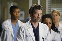 Grey's Anatomy, from left: Gaius Charles, Patrick Dempsey, Jerrika D. Hinton, Tessa Ferrer, 'Go It Alone', Season 10, Ep. #20, 04/17/2014, ©ABC