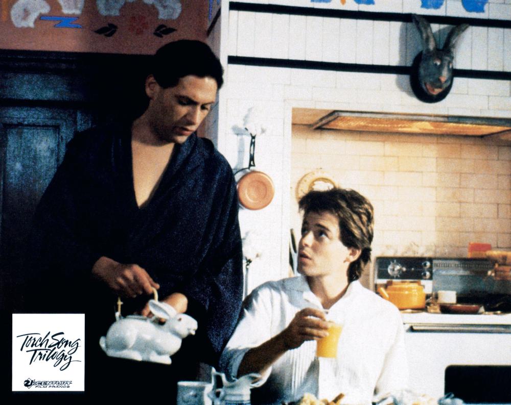 TORCH SONG TRILOGY, Harvey Fierstein, Matthew Broderick, 1988, (c) New Line