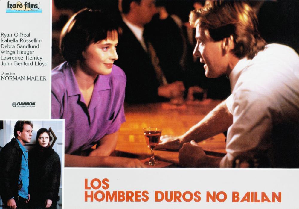 TOUGH GUYS DON'T DANCE, (aka LOS HOMBRES DUROS NO BAILAN), bottom from left: Ryan O'Neal, Isabella Rossellini, center from left: Isabella Rossellini, Ryan O'Neal, 1987, © Cannon Films