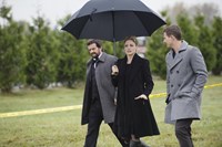 Motive, Louis Ferreira (L), Kristin Lehman (C), Brendan Penny (R), 'Pitfall', Season 2, Ep. #7, 07/09/2014, ©ABC