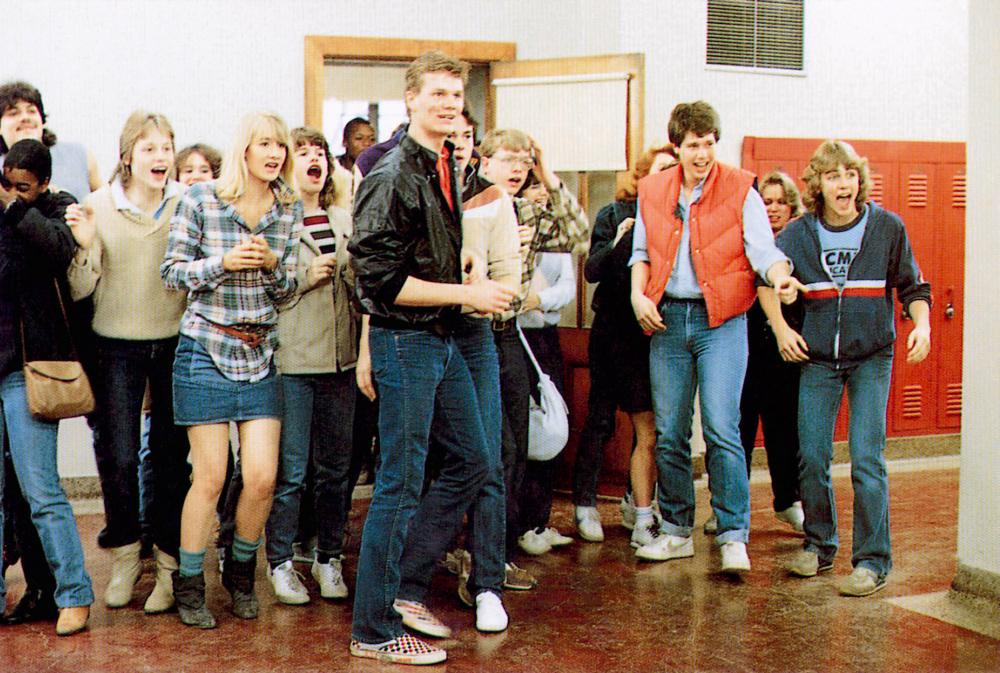 TEACHERS, Laura Dern (denim skirt), 1984, © MGM