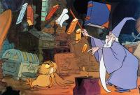 THE SWORD IN THE STONE, from left, Archimedes (voiced by Junius Matthews), Merlin (voiced by Karl Swenson), 1963, ©Walt Disney Pictures