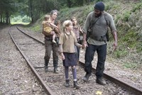 The Walking Dead, Melissa McBride (L), Brighton Sharbino (C), Chad L Coleman (R), 'Inmates', Season 4, Ep. #10, 02/16/2014, ©AMC