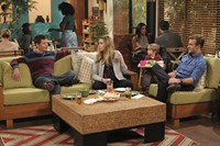 Friends With Better Lives, Kevin Connolly (L), Majandra Delfino (C), James Van Der Beek (R), 'The Bicycle Thieves', Season 1, Ep. #5, 05/05/2014, ©CBS