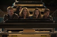 Growing Up Fisher, from left: Michael Weaver, Jenna Elfman, Ava Deluca-Verley, Eli Baker, 'The Date From Hell-Nado', Season 1, Ep. #3, 03/11/2014, ©NBC