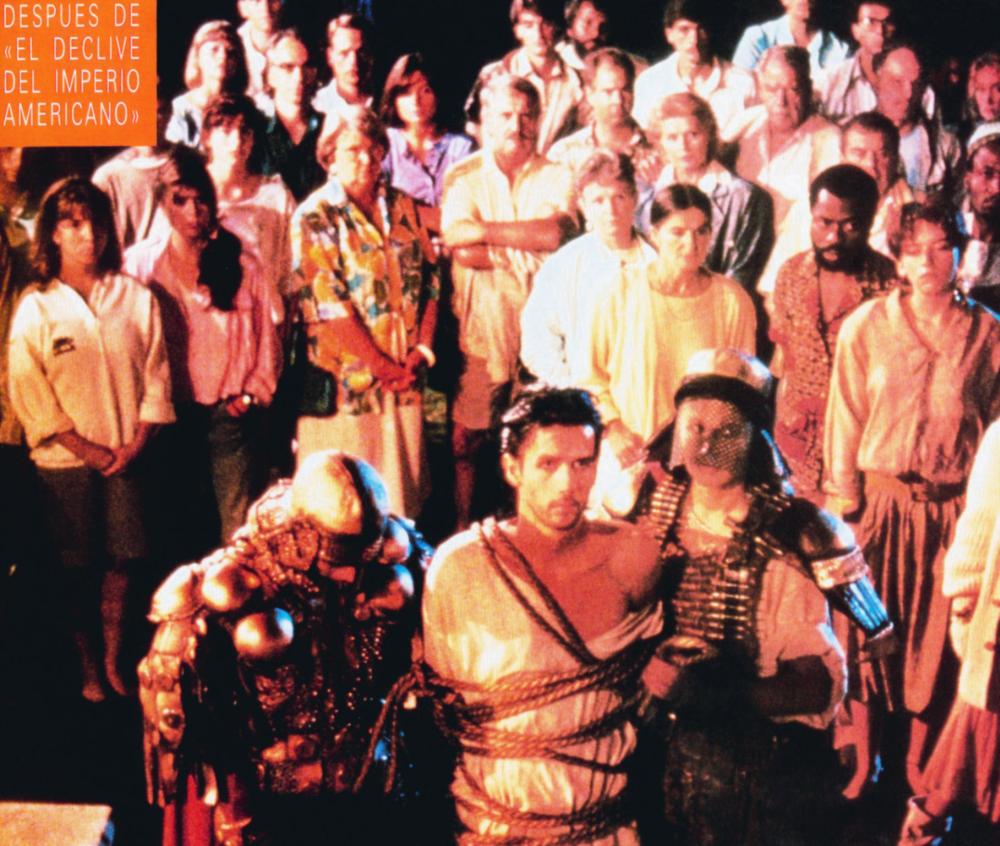 JESUS OF MONTREAL, (aka JESUS DE MONTREAL), front from left: Catherine Wilkening, Lothaire Bluteau, Johanne-Marie Tremblay, 1989, © Orion