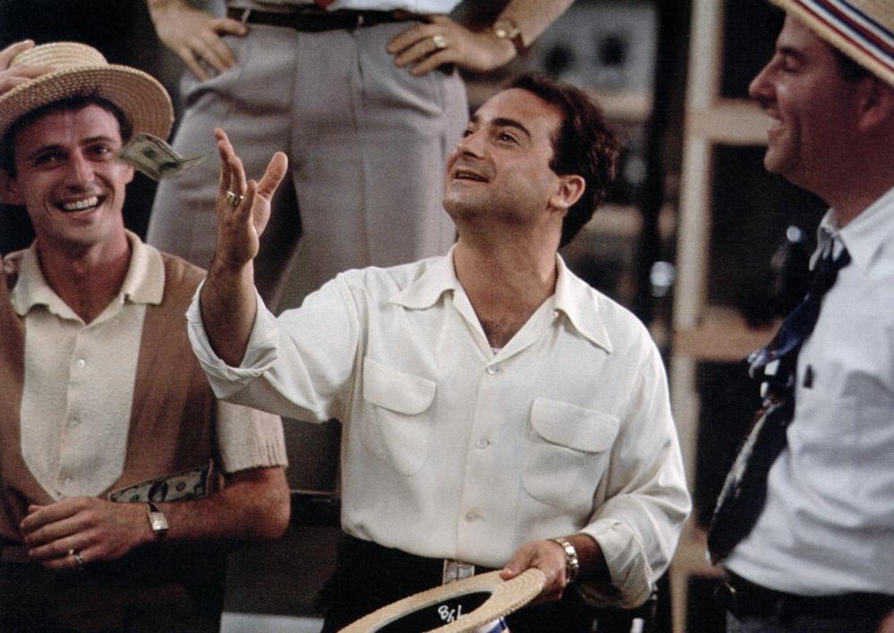 AVALON, Aidan Quinn (left), Kevin Pollak (center), 1990. ©TriStar Pictures